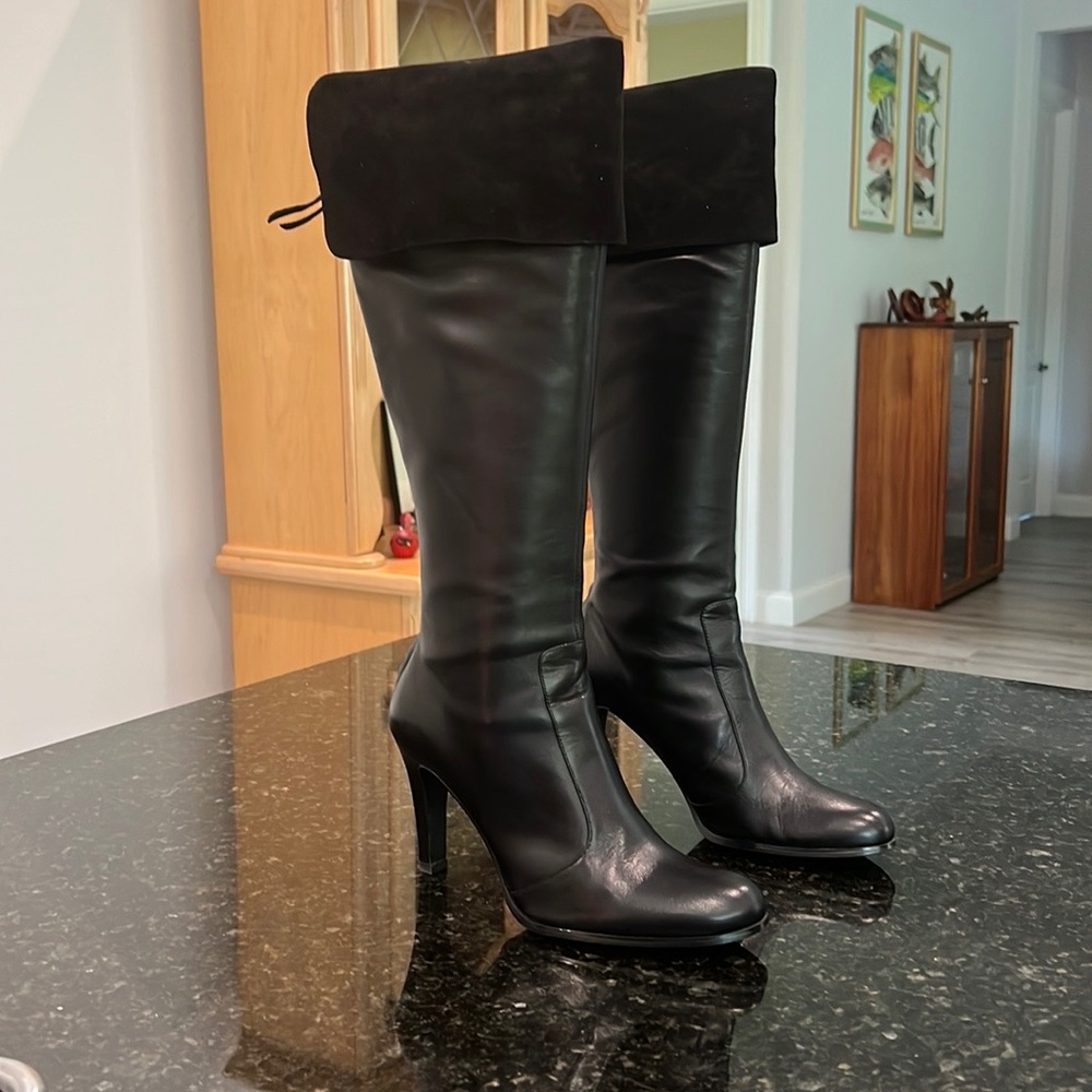 SALE!!! $65 for $200 Ralph Lauren Knee High Black Leather & Suede Boots